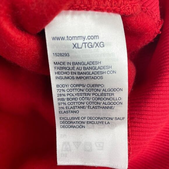 NWOT Tommy Hilfiger Red Sweatshirt Size XL - Picture 7 of 7